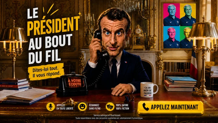 Le Président au téléphone — personnage satirique vocal généré par IA